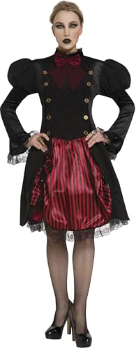 Generique Viktorianisches Steampunk-Damenkostüm schwarz-rot - Schwarz Generique Viktorianisches Steampunk-Damenkostüm schwarz-rot - Schwarz von FIESTAS GUIRCA