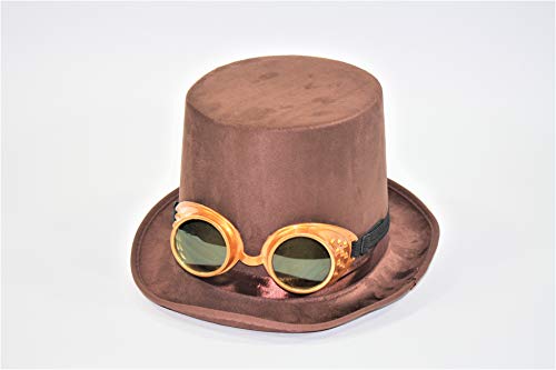 Guirca Steampunk Zylinder mit Brille, Braun, Einheitsgröße, 13006 Guirca Steampunk Zylinder mit Brille, Braun, Einheitsgröße, 13006 von Guirca