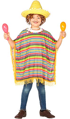 FIESTAS GUIRCA, S.L. Mexikanischer Poncho, mehrfarbig, für Kinder von FIESTAS GUIRCA