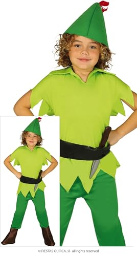 FIESTAS GUIRCA Der Grüne Bogenschütze Kinder Kostüm - Alter 3-4 J. - Märchen Kostüm für Jungen Karneval, Fasching, Film Motto Partys von FIESTAS GUIRCA