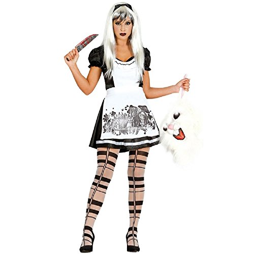 Guirca Dunkle Alice Halloween-Damenkostüm schwarz-Weiss L (42-44) von FIESTAS GUIRCA