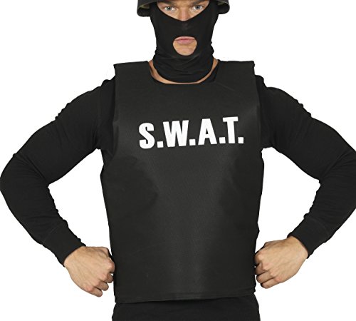 FIESTAS GUIRCA | SWAT Weste für Erwachsene Männer - Kostümzubehör für Polizei und Spezialeinheiten - Ideal für Kostümpartys, Halloween und Karneval - Schwarz FIESTAS GUIRCA | SWAT Weste für Erwachsene Männer - Kostümzubehör für Polizei und Spezialeinheiten - Ideal für Kostümpartys, Halloween und Karneval - Schwarz von FIESTAS GUIRCA