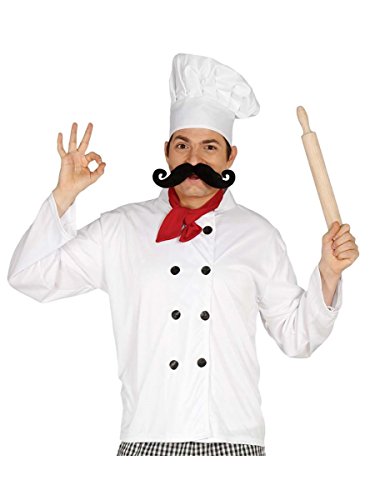 FIESTAS GUIRCA | Kochset (Unisex Erwachsene) - Jacke, Hut und Halstuch - Zubehör für Chef Kostüm bei Kostümpartys und Feiern - Ideal für Karneval und Halloween - Weiß und Rot FIESTAS GUIRCA | Kochset (Unisex Erwachsene) - Jacke, Hut und Halstuch - Zubehör für Chef Kostüm bei Kostümpartys und Feiern - Ideal für Karneval und Halloween - Weiß und Rot von FIESTAS GUIRCA