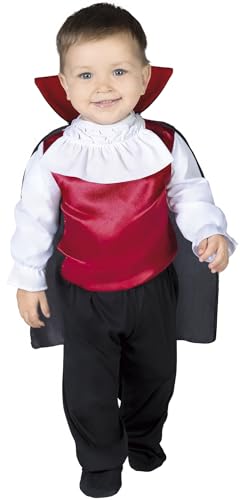 Guirca Kostüm Baby Dracula Vampir rot/weiß/schwarz, 0/12 Monate, 78009 von Fiestas GUiRCA