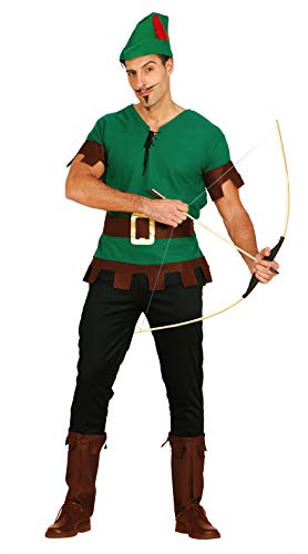 Guirca Kostüm Robin Hood, Bogenschützer, Bandit des Waldes, Grün, L, 80131 von Guirca