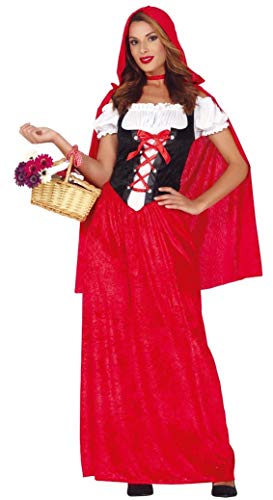 Guirca- Kostüm Rotkäppchen Damen Größe L 42/44, Farbe Weiß, Schwarz, 88583 von Fiestas GUiRCA