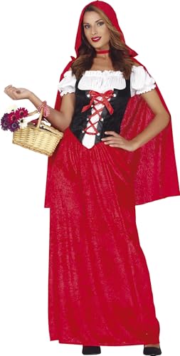 Guirca- Kostüm Rotkäppchen Damen Größe L 42/44, Farbe Weiß, Schwarz, 88583 von FIESTAS GUIRCA