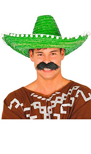 Guirca riesiger Stroh Sombrero für Erwachsene Mexiko Hut Farben groß grün ca. 51 cm von Guirca