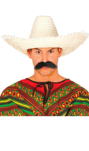 Guirca riesiger Stroh Sombrero für Erwachsene Mexiko Hut Farben groß Natur ca. 51 cm von Fiestas GUiRCA