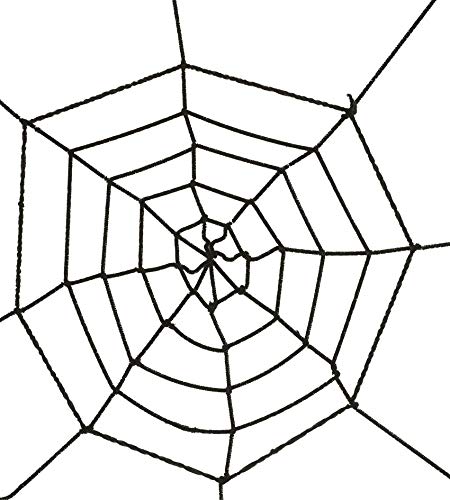 Guirca riesiges schwarzes Spinnennetz Halloween Spinne Netz Deko Horror Spinnen 60cm von FIESTAS GUIRCA