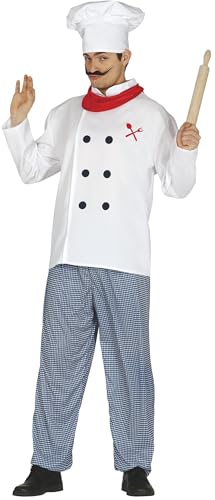 Koch Kostüm für Herren Bäcker Pizzabäcker Herrenkostüm Chefkoch Herrenkostüm Gr. M - L, Größe:M Koch Kostüm für Herren Bäcker Pizzabäcker Herrenkostüm Chefkoch Herrenkostüm Gr. M - L, Größe:M von FIESTAS GUIRCA