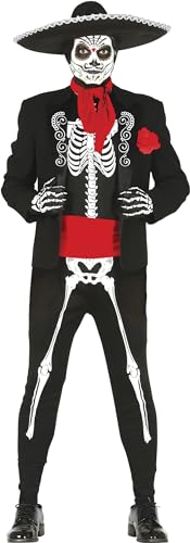 Generique - Dia de los Muertos Herrenkostüm Skelett schwarz-Weiss von Fiesta Guirca