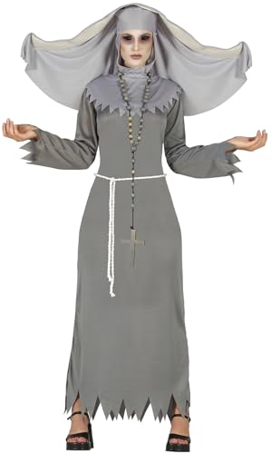 Nonnenkostüm für Damen Halloween - Grau, Silber Nonnenkostüm für Damen Halloween - Grau, Silber von Generique -