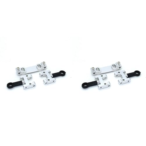 FIGGRITID 2X für D12 1/10 RC Lastwagen Auto Upgrade Teile Metall Oberer Schwingen Arm Set Zubehör, Silber von FIGGRITID