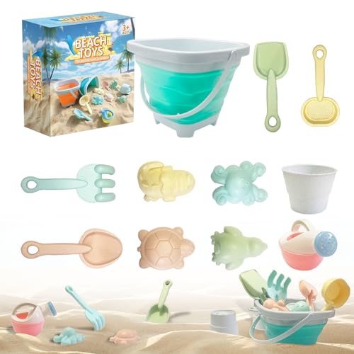 FIHODONE 11 Stück Sandspielzeug Set,Sandspielzeug mit Faltbarer Eimer, Schaufel, Sandförmchen, Strandspielzeug Kinder für Outdoor, Sandspielzeug Mädchen Junge,Sandförmchen Schaufel Kinder FIHODONE 11 Stück Sandspielzeug Set,Sandspielzeug mit Faltbarer Eimer, Schaufel, Sandförmchen, Strandspielzeug Kinder für Outdoor, Sandspielzeug Mädchen Junge,Sandförmchen Schaufel Kinder von FIHODONE