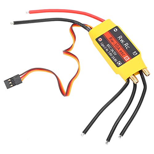 FILFEEL Wasserkühlung Bürstenlos, 30A Marine ESC für RC 30A Bürstenlosen RC -Boot Gelb für -Boot Modell von FILFEEL