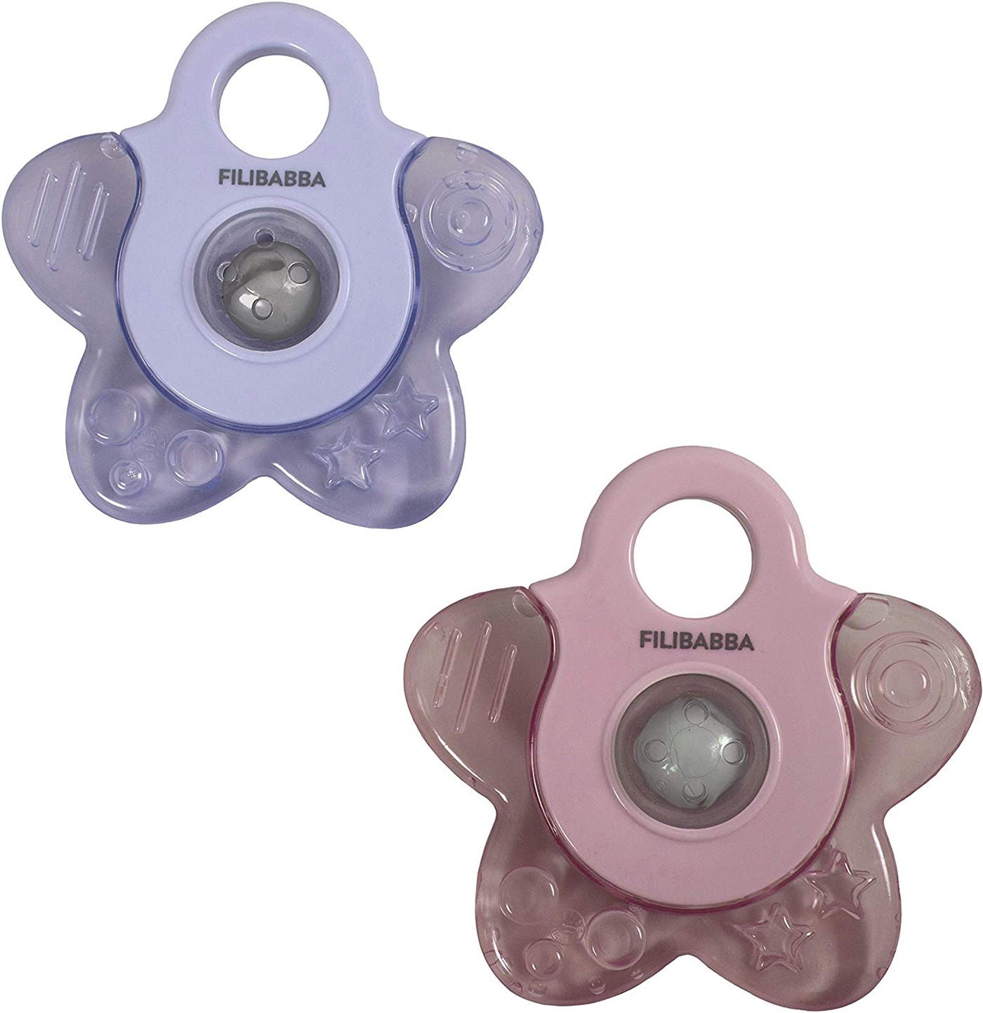 FILIBABBA Beißring Cooling Star 2er-Pack, Rose Mix von FILIBABBA