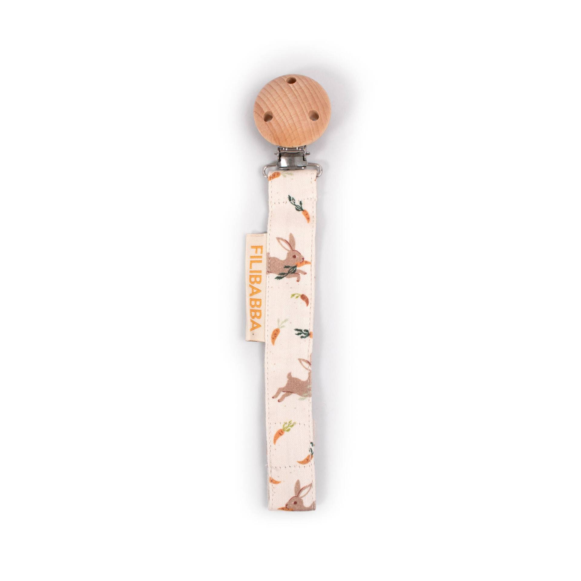 FILIBABBA Carrot Thief Schnullerkette mit Klettverschluss, Beige FILIBABBA Carrot Thief Schnullerkette mit Klettverschluss, Beige von FILIBABBA