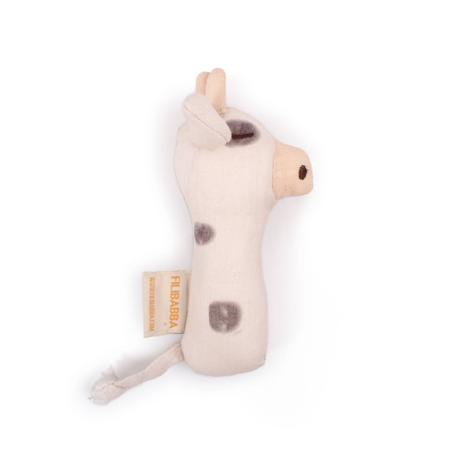 FILIBABBA Cow Rassel, Beige, Babyspielzeug von FILIBABBA