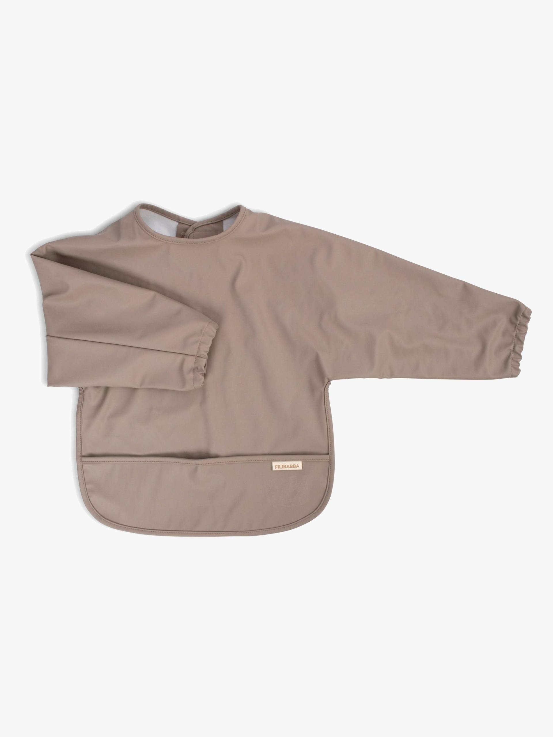FILIBABBA Langärmliges Lätzchen, Warm Grey von FILIBABBA
