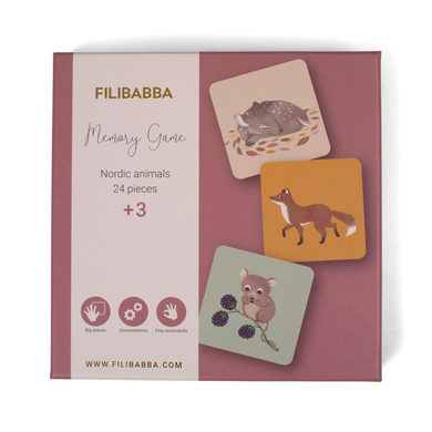 Filibabba Memory Spiel - Nordische Tierwelt von FILIBABBA
