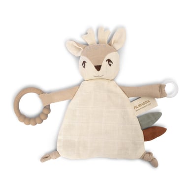 Filibabba Schnuffeltuch mit Beißring - Rehkitz Fawn von Filibabba