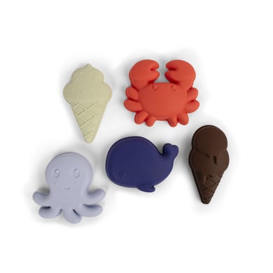 Filibabba Silikon-Sandförmchen 5er-Set - Blue Mix Filibabba Silikon-Sandförmchen 5er-Set - Blue Mix von Filibabba
