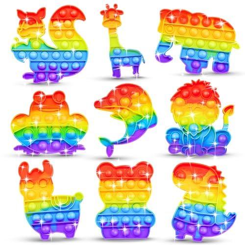 18 Stück Pop Bubble Fidget Toy, Sensorisches Fidget Spielzeug mit Tierforme - Anti-Stress Popspielzeug für Kinder & Erwachsene, Geschenkidee für Geburtstag/Weihnachten/ADHS-Sensorik 18 Stück Pop Bubble Fidget Toy, Sensorisches Fidget Spielzeug mit Tierforme - Anti-Stress Popspielzeug für Kinder & Erwachsene, Geschenkidee für Geburtstag/Weihnachten/ADHS-Sensorik von FILMINK