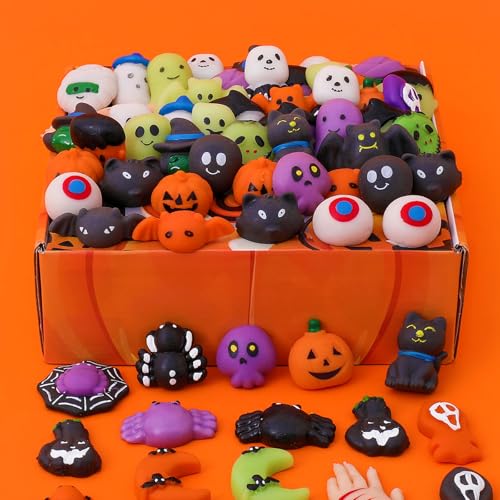 50PCS Halloween Mochi Squishy Fidget Toys von FILMINK