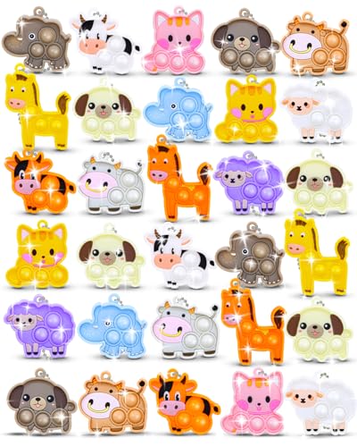 FILMINK 30PCS Stück Pop on It für Kinder Tierische Fidget-Spielzeug Schlüsselanhänger - Kindergeburtstag Mitgebsel & Stressabbau Spielzeug für Schule, Weihnachtsfeiern und Überraschungstüten FILMINK 30PCS Stück Pop on It für Kinder Tierische Fidget-Spielzeug Schlüsselanhänger - Kindergeburtstag Mitgebsel & Stressabbau Spielzeug für Schule, Weihnachtsfeiern und Überraschungstüten von FILMINK