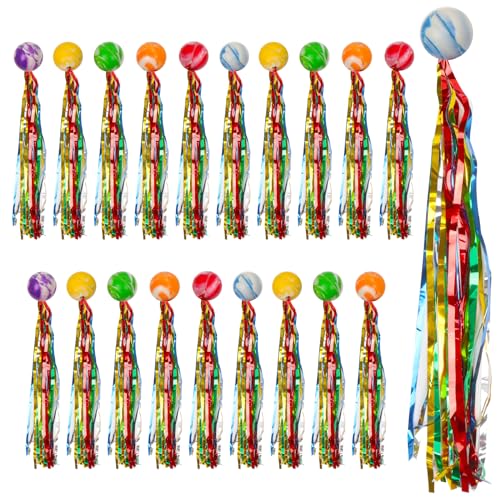FINEASY 20 Stück Hüpfbälle für Kinder, Flummies für Kinder, 25mm Springball mit Farbige Bänder, Gummiball Spielzeug, Geburtstag Mitgebsel Kinder für Mitbringsel Kindergeburtstag, HYXA-0121 von FINEASY