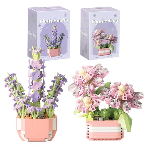 FINEASY 2er-Blumenstrauß-Set, Blumen Bausteine Klemmbausteine Blumen Sukkulenten Bonsai Baum Set Mini künstliche Blumen Bauspielzeugsets Botanische Sammlung Heimdekoration für Jungen Mädchen (Satz 2) FINEASY 2er-Blumenstrauß-Set, Blumen Bausteine Klemmbausteine Blumen Sukkulenten Bonsai Baum Set Mini künstliche Blumen Bauspielzeugsets Botanische Sammlung Heimdekoration für Jungen Mädchen (Satz 2) von FINEASY