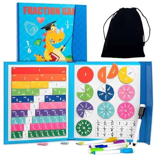 FINEASY Magnetischer Bruchscheiben-Demonstrator, Bruchrechnen Material, Montessori Material Magnetisch, Magnetisches Fraktionspuzzle für Kinder Mathe Grundschule Material FINEASY Magnetischer Bruchscheiben-Demonstrator, Bruchrechnen Material, Montessori Material Magnetisch, Magnetisches Fraktionspuzzle für Kinder Mathe Grundschule Material von FINEASY