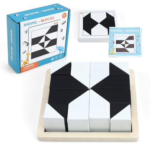 FINELYCR Puzzle en Bois Tangram, Noir et Blanc Tangram Enfant, 16 blocs Casse Tête à Formes Géométriques, Favorise L'imagination Spatiale et Pensée Logique, Pour Filles et Garçons FINELYCR Puzzle en Bois Tangram, Noir et Blanc Tangram Enfant, 16 blocs Casse Tête à Formes Géométriques, Favorise L'imagination Spatiale et Pensée Logique, Pour Filles et Garçons von FINELYCR