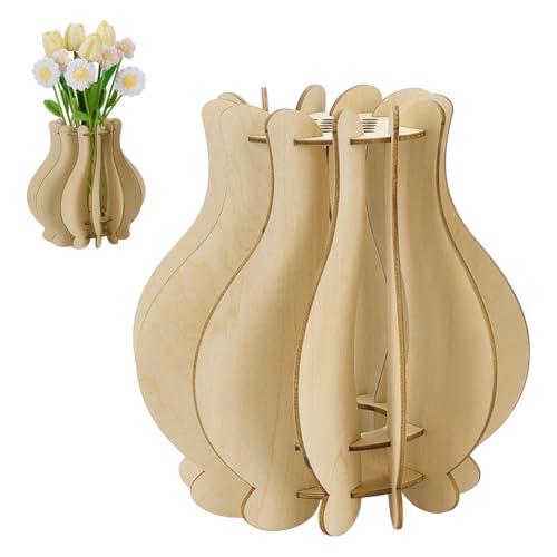 FINGERINSPIRE Holzpuzzle Blumenvase 181.5x200mm Antikes Weiß Holzvase Für Blumensträuße Bausatz Zusammenbau von Holzstraußvasen Für Bausteine Künstliche Blumen Schaufenster Heimdekoration FINGERINSPIRE Holzpuzzle Blumenvase 181.5x200mm Antikes Weiß Holzvase Für Blumensträuße Bausatz Zusammenbau von Holzstraußvasen Für Bausteine Künstliche Blumen Schaufenster Heimdekoration von FINGERINSPIRE