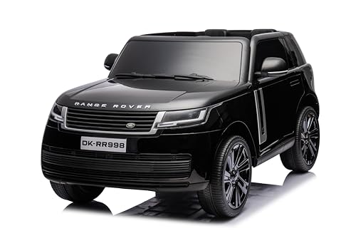 FINOOS Elektroauto Enfànt Range Rover, 12 V, mit Fernbedienung mit 2,4 GHz, 4 x Motor 12 V, 45 W, 1 bis 6 Jahre (schwarz) von FINOOS