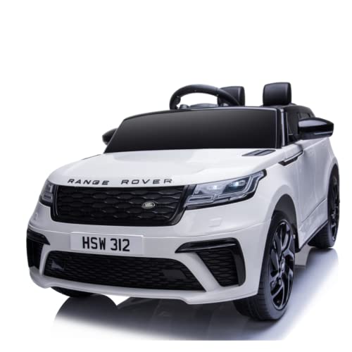 FINOOS Elektroauto Range-Rover. Velar 12V- Lizenziert - Rc Fernbedienung - Elektro Auto für Kinder - Kinderauto (Weiß) von FINOOS