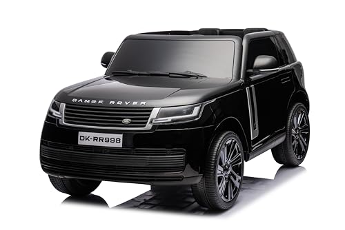 FINOOS Elektroauto für Kinder, Range Rover, 12 V, mit Fernbedienung 2,4 GHz, 4 x Motor 12 V 45 W, 1 bis 6 Jahre (schwarz) von FINOOS