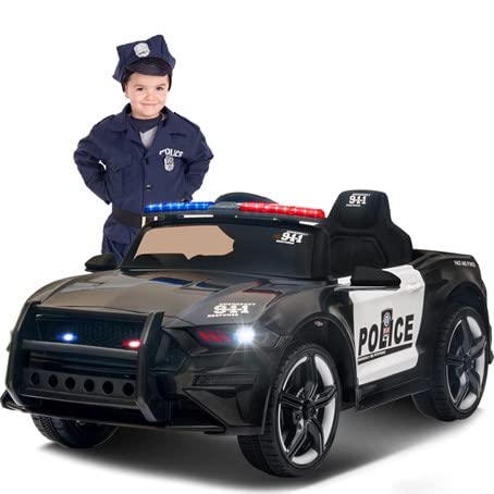 FINOOS Elektroauto für Kinder Kinderauto Polizei Police12V, Sirene, Blinker, Lautsprecher, Türen mit Fernbedienung Schwarz FINOOS Elektroauto für Kinder Kinderauto Polizei Police12V, Sirene, Blinker, Lautsprecher, Türen mit Fernbedienung Schwarz von FINOOS