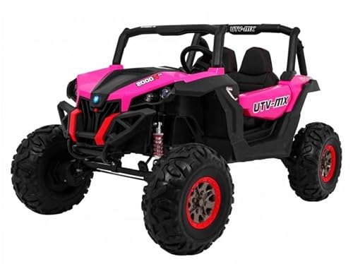 FINOOS Elektroauto für Kinder UTV-MX Buggy 24V, kinderauto 2 Sitzer, kinderelektro Auto mit 2,4 Ghz Fernbedienung, 4x4 Allrad angetrieben, Batterie: 2x12V, 2-7 Jahre (Rosa) von FINOOS