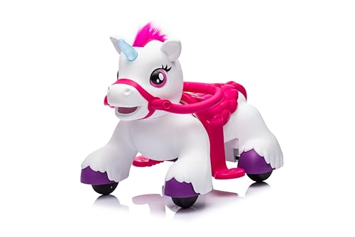 FINOOS Elektromotorrad für Kinder mit Schaukelfunktion, 12 V Einhorn-Schaukelauto mit 3 Rädern und Stützrädern, Elektroauto, Tragkraft 25 kg FINOOS Elektromotorrad für Kinder mit Schaukelfunktion, 12 V Einhorn-Schaukelauto mit 3 Rädern und Stützrädern, Elektroauto, Tragkraft 25 kg von FINOOS