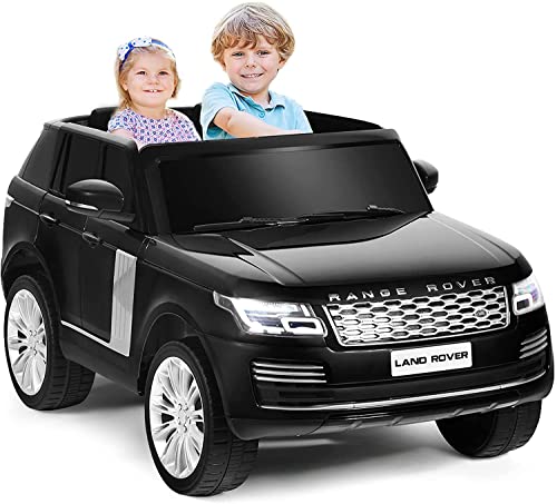 FINOOS Kinder Elektroauto Range Rover Vogue Allrad Leder Sitz Kinderfahrzeug Kinderauto 4X4, MP4 2 Sitzer von FINOOS