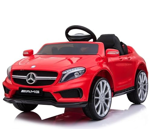 FINOOS Kinder Elektroauto Mercedes Amg GLA45 Lizenziert - 2,4 Ghz Fernbedienung - Elektro Auto für Kinder - Kinderauto (Rot) von FINOOS