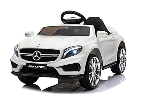 FINOOS Kinder Elektroauto Mercedes Amg GLA45 Lizenziert - 2,4 Ghz Fernbedienung - Elektro Auto für Kinder - Kinderauto (Weiß) von FINOOS