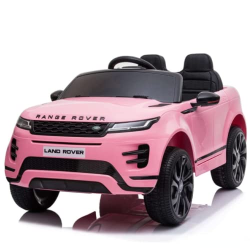 FINOOS Kinder Elektroauto Range Rover Evoque 12V Original Lizenz Kinderauto Kinderfahrzeug Elektroauto (Rosa) von FINOOS