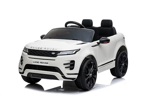 FINOOS Kinder Elektroauto Range-Rover Evoque 12V Original Lizenz Kinderauto Kinderfahrzeug Elektroauto (Weiß) von FINOOS