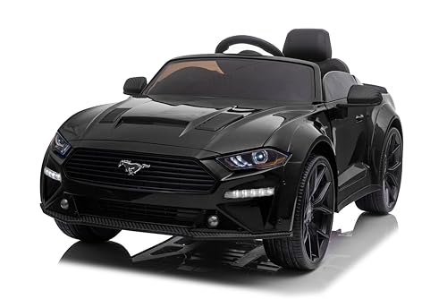 FINOOS Kinderauto Ford GT-500 24V Kinder Elektroauto 2,4GHz Fernbedienung 2-6 Jahre (Schwarz) von FINOOS