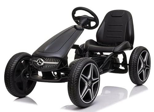 FINOOS Mercedes Go Kart - Lizenziert - Kinder Pedal Auto - Tretauto - Cart - Kettenantrieb - Eva-Reifen (Schwarz) von FINOOS