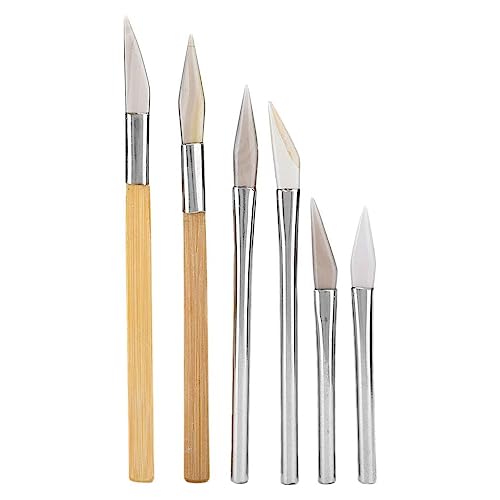 FIOERDTUIE 6 Stück/Set Achat Polierwerkzeuge – EIN Muss für jeden Kunst und Handwerksbegeisterten. Metall Kunst und Handwerksbedarf von FIOERDTUIE