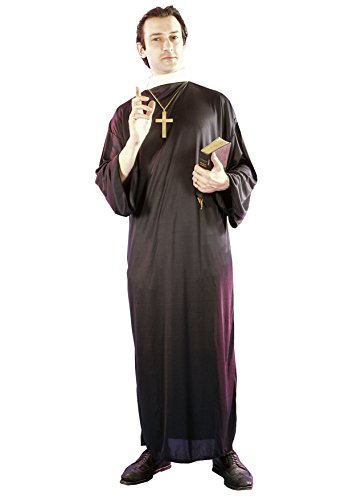 Ciao Fiori Paolo 62000 - Priester-Kostüm für Erwachsene, schwarz, Größe 52-54 von Ciao